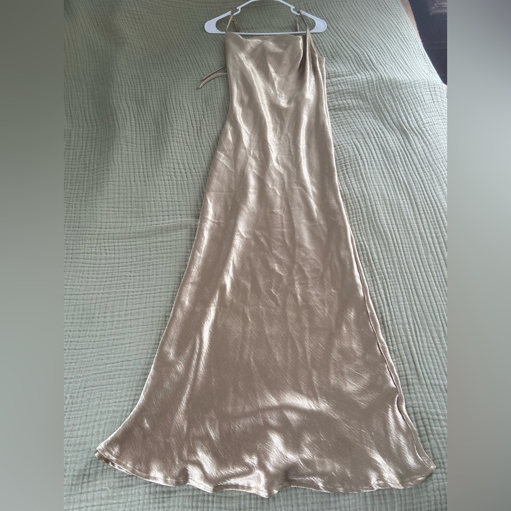 Chic Gold Maxi Dress